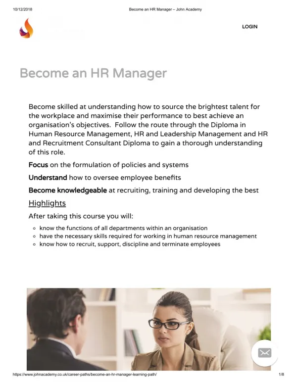 Become an HR Manager - John Academy