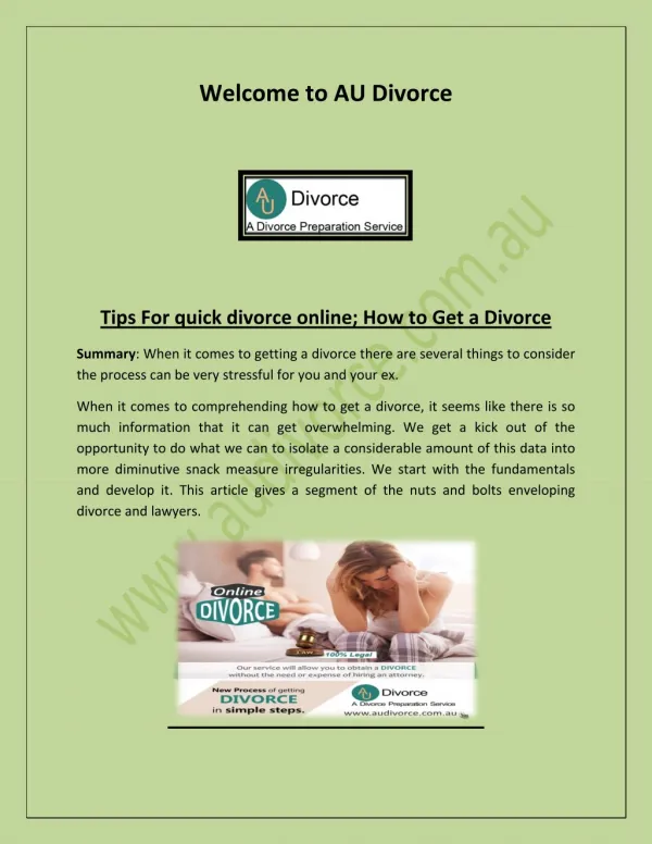 quick divorce online, File for divorce online, Divorce Forms Online
