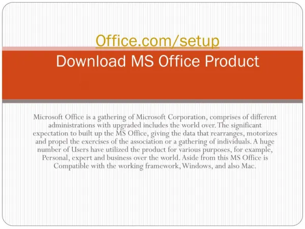 office com setup download ms office product