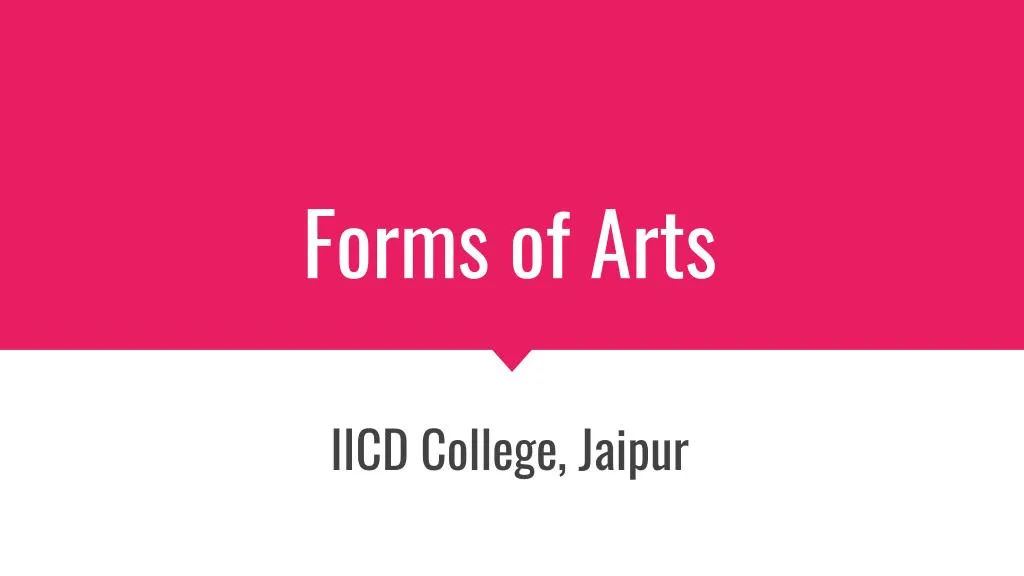 forms of arts