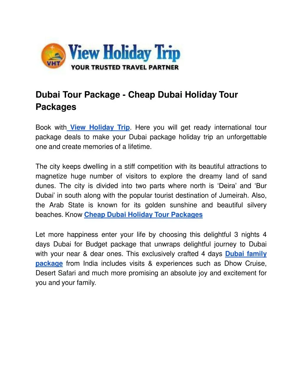 dubai tour package cheap dubai holiday tour