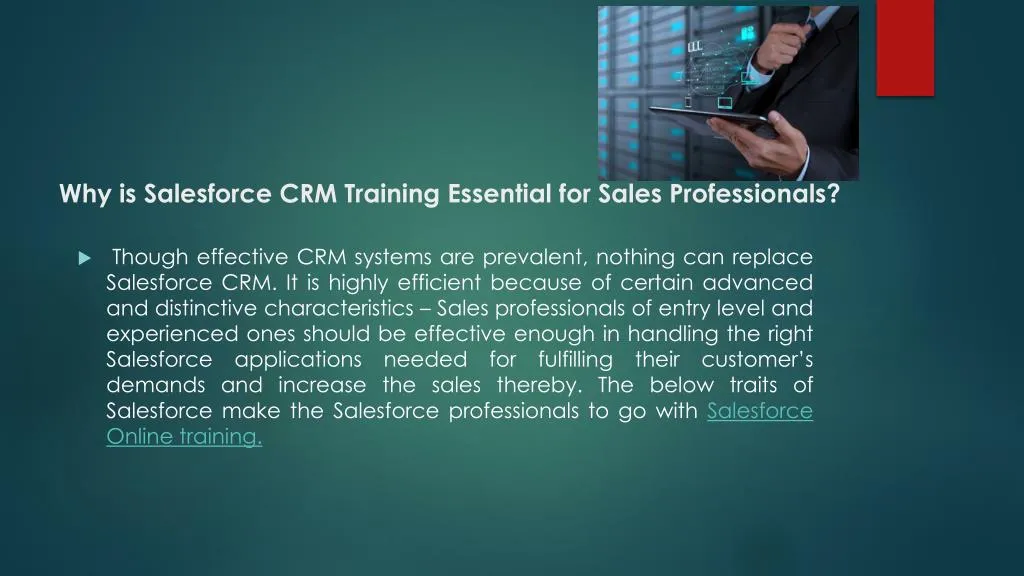 why is salesforce crm training essential for sales professionals