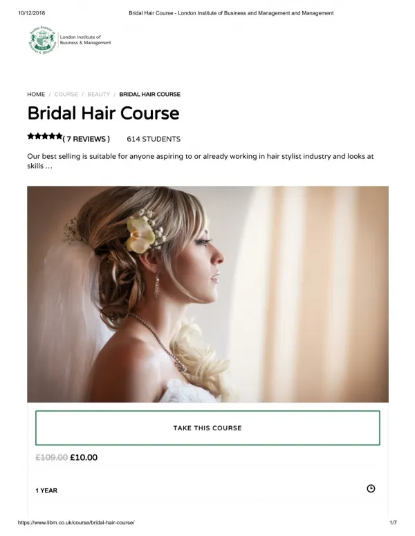 Bridal Hair Course - LIBM