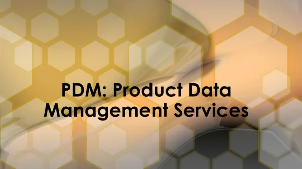 Product Data Management Services ; Vserve Solution