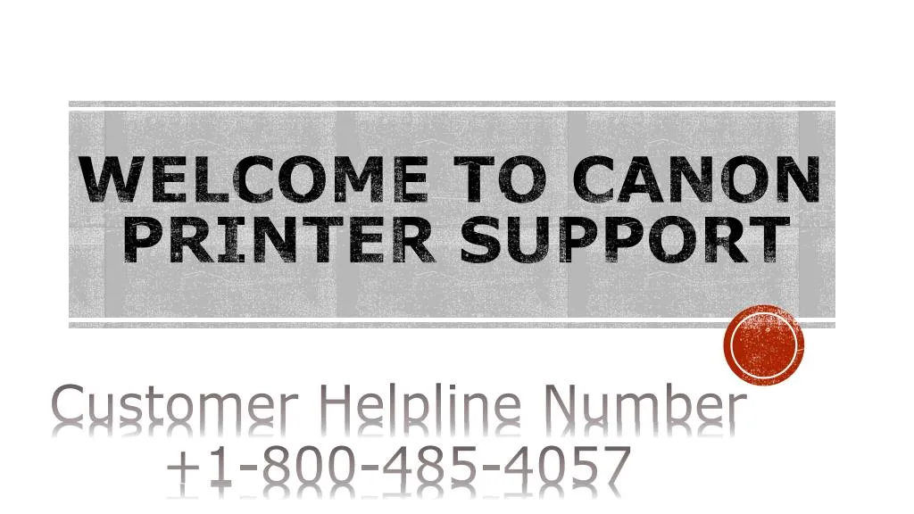 welcome to canon printer support