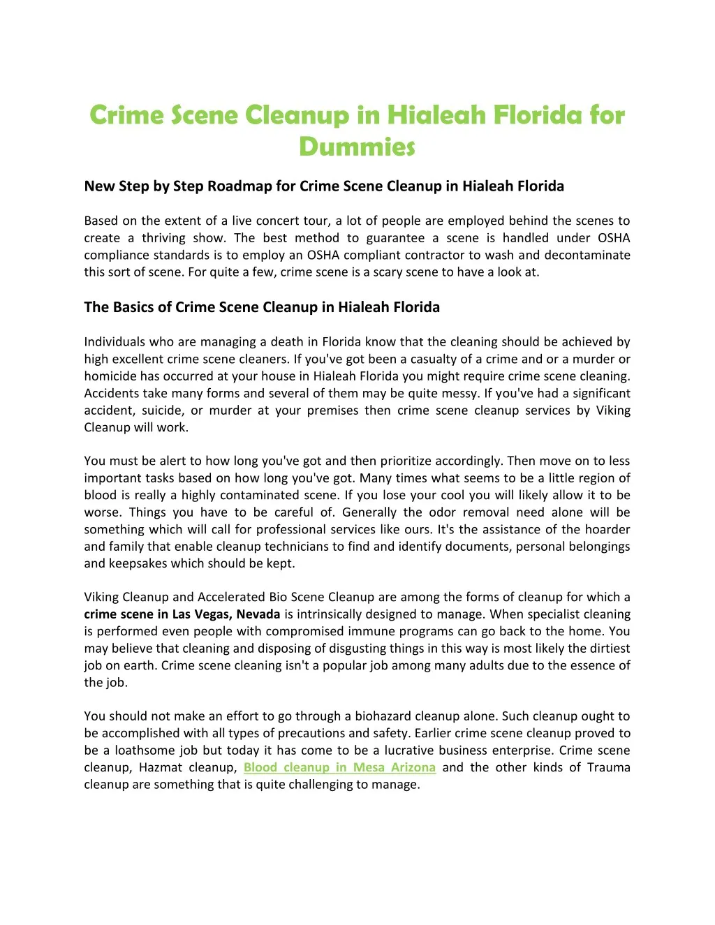 crime scene cleanup in hialeah florida for dummies