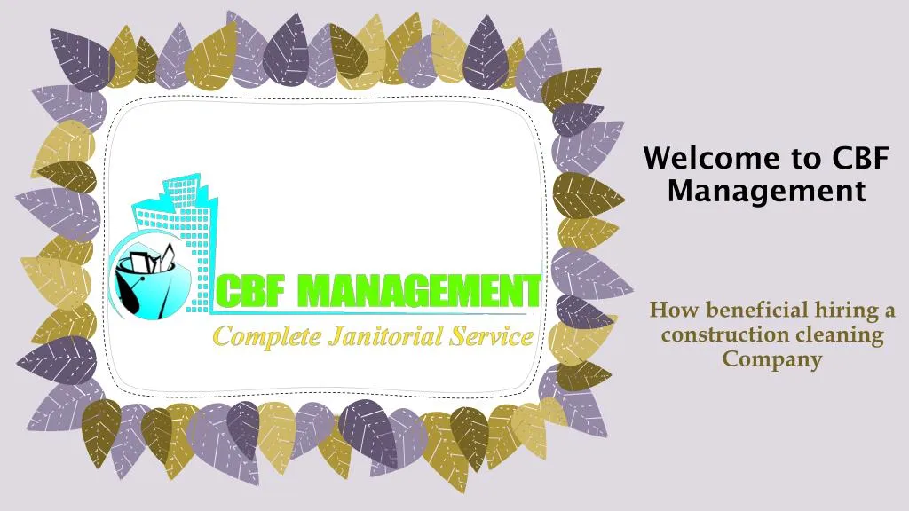 welcome to cbf management