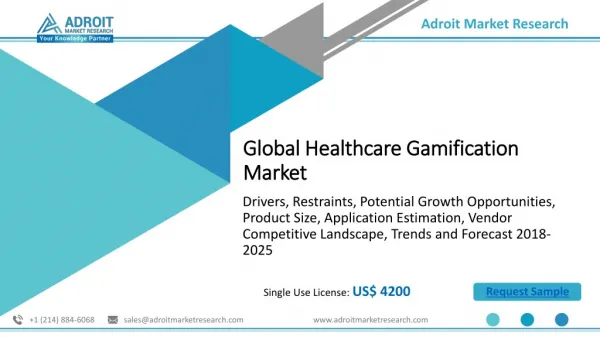 Global Healthcare Gamification Market is Projected to Experience a Substantial Growth 2025