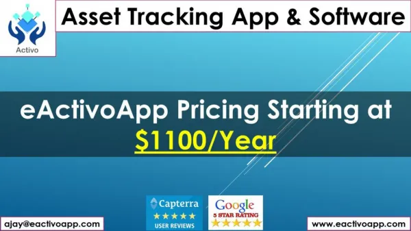 Asset Tracking & Management App Pricing - eActivoApp