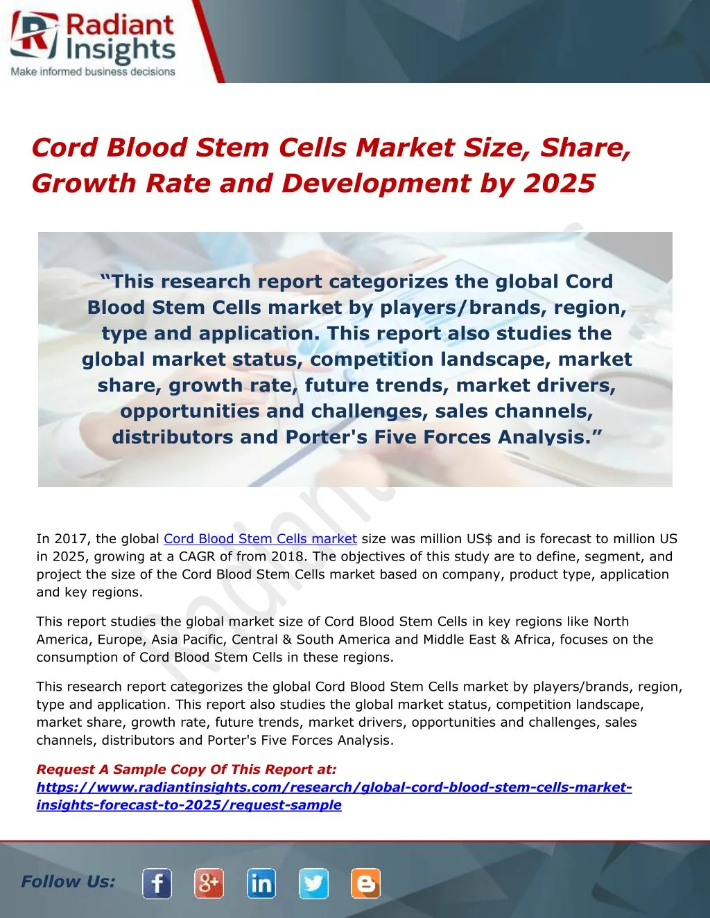 cord blood stem cells market size share growth