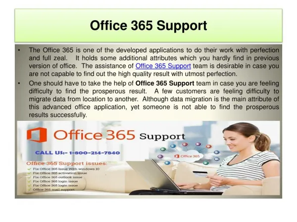 Dial 1-800-214-7840 Office 365 support