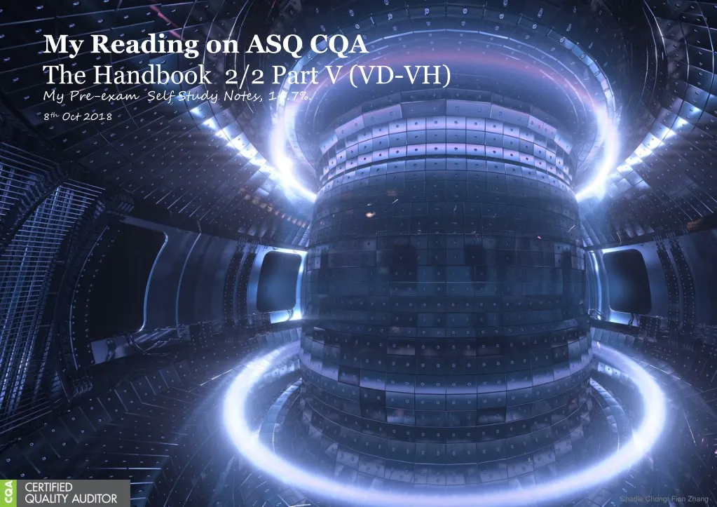 my reading on asq cqa the handbook 2 2 part