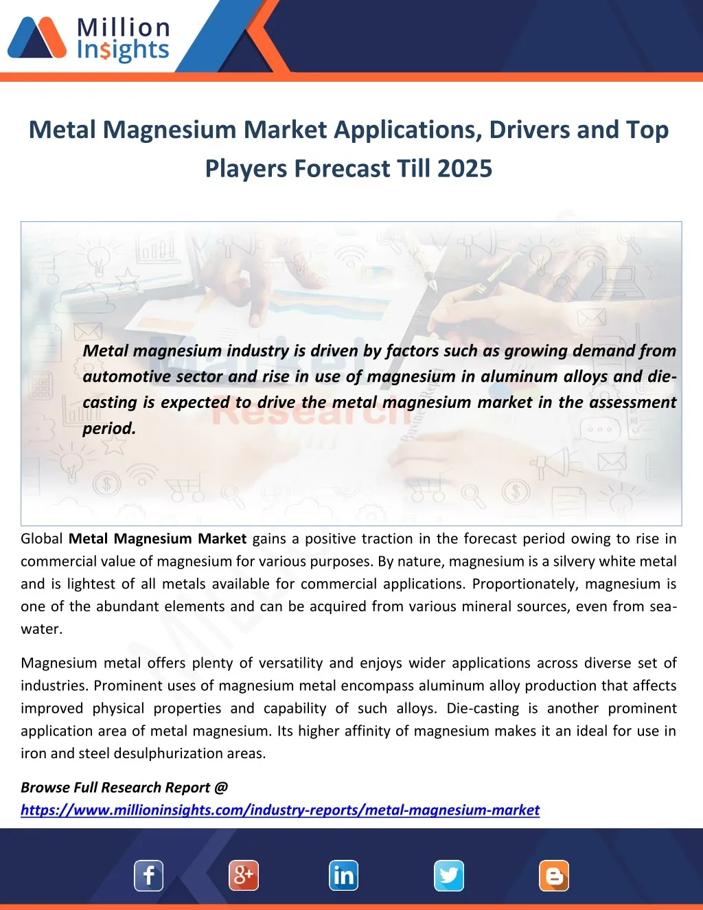 metal magnesium market applications drivers