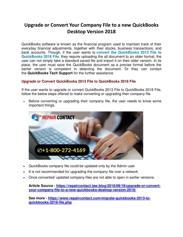 upgrade or convert your company file