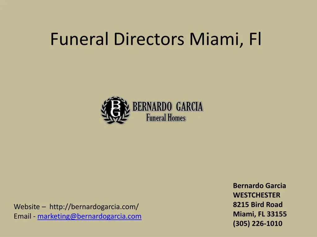 funeral directors miami fl