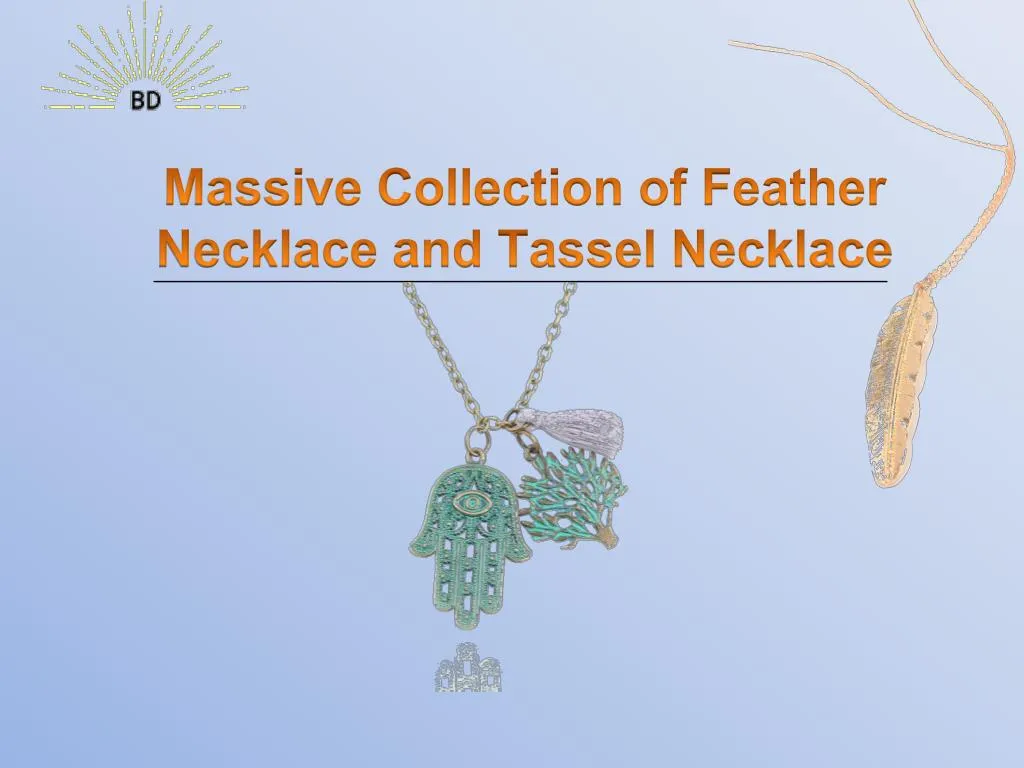 massive collection of feather necklace and tassel necklace