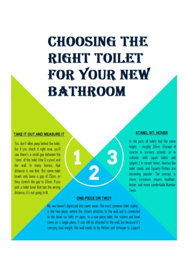 Choosing the Right Toilet for Your New Bathroom