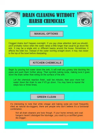 Drain Cleaning Without Harsh Chemicals - slide 1