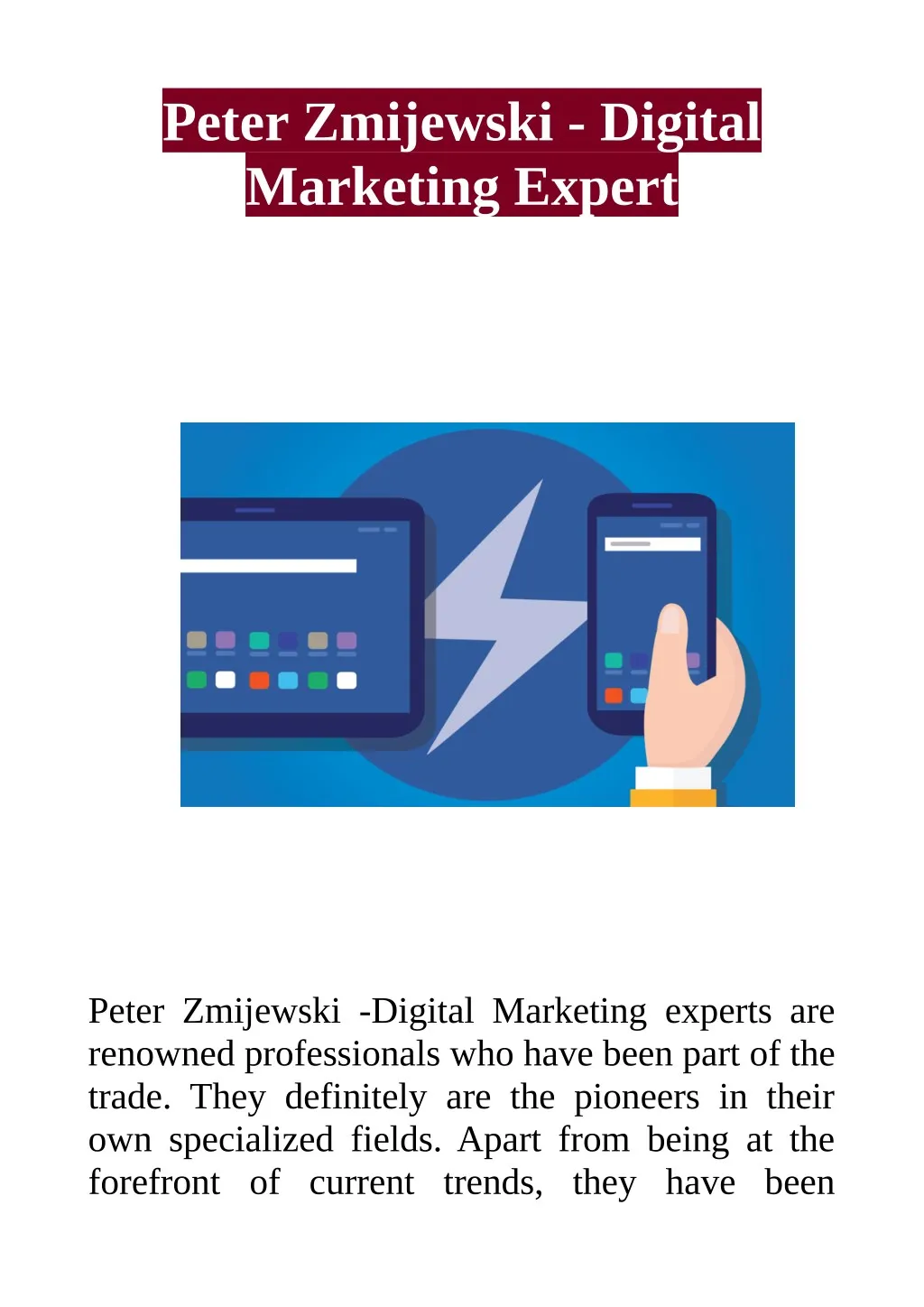 peter zmijewski digital marketing expert