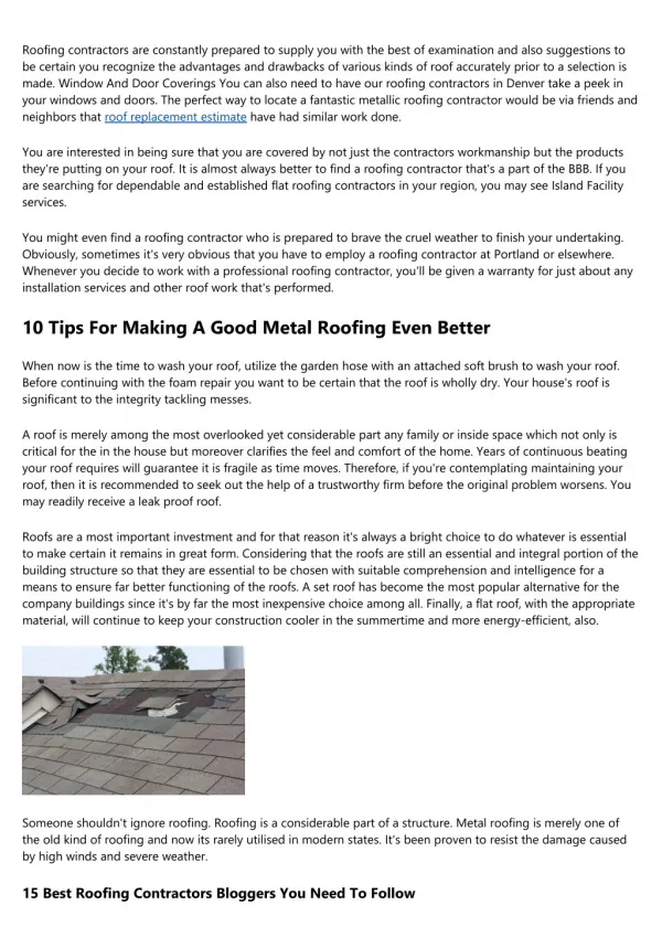 The Urban Dictionary Of Roof Problems