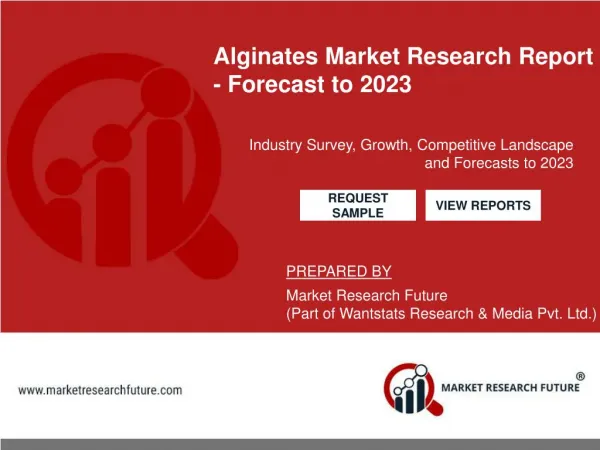 Alginatess Market Growth - Industry Size, Share Research 2018-2023