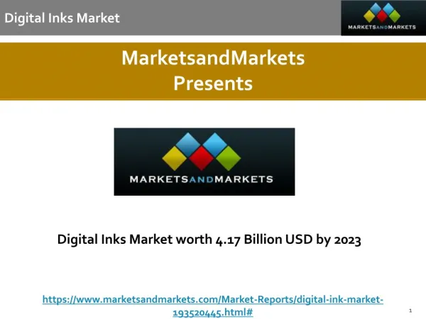 Digital Inks Market worth 4.17 Billion USD by 2023