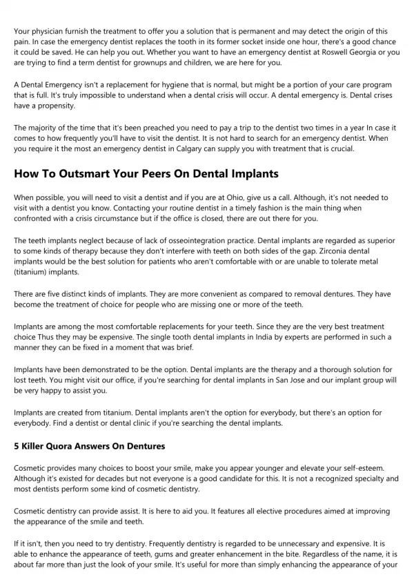 How To Win Big In The Search For Dentists In Your Area Industry