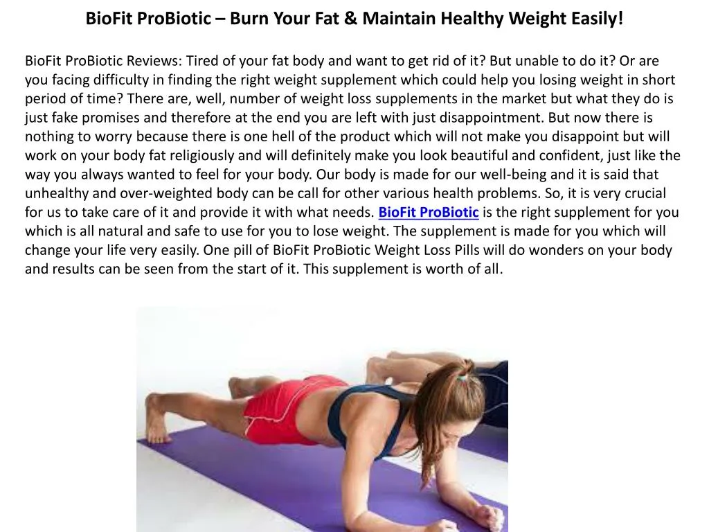 biofit probiotic burn your fat maintain healthy weight easily