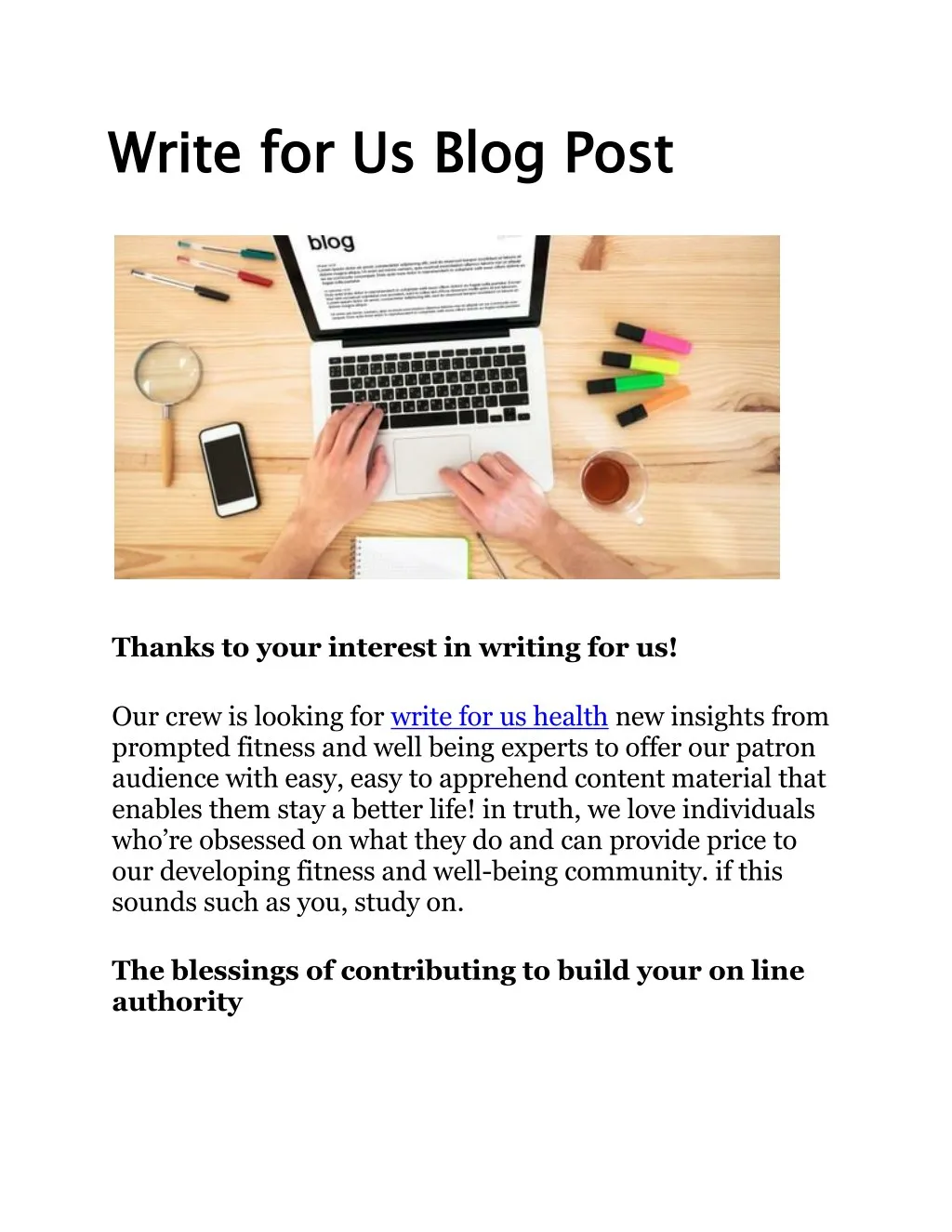 write for us blog