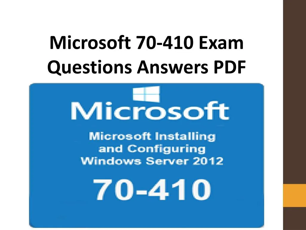 microsoft 70 410 exam questions answers pdf