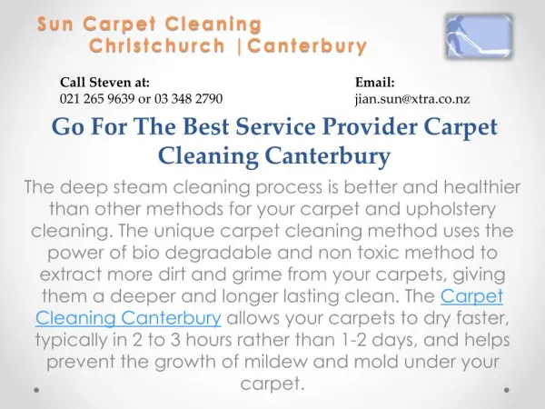 Go For The Best Service Provider Carpet Cleaning Canterbury