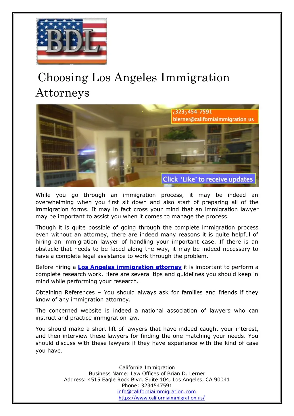 choosing los angeles immigration attorneys