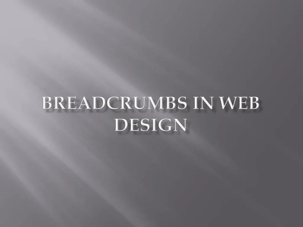 breadcrumbs in web design