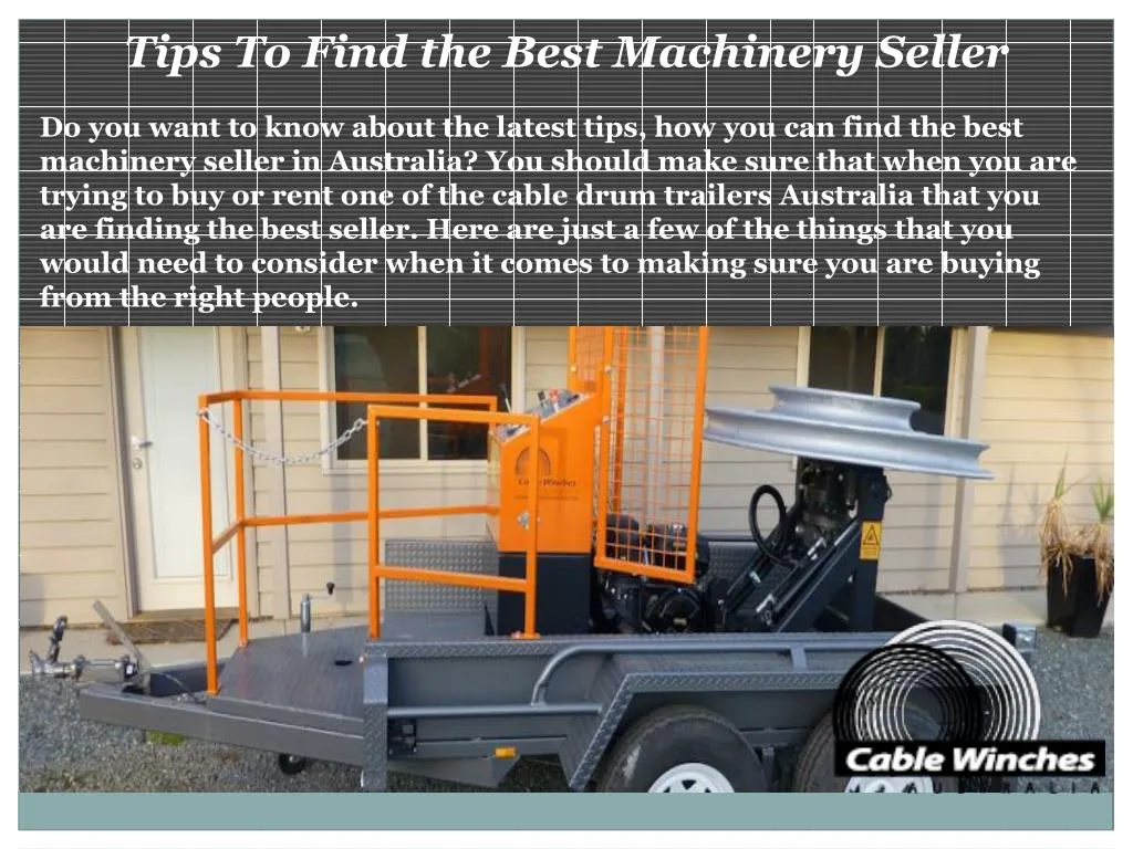 tips to find the best machinery seller