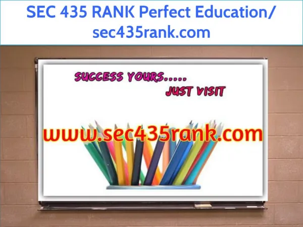 SEC 435 RANK Perfect Education/ sec435rank.com