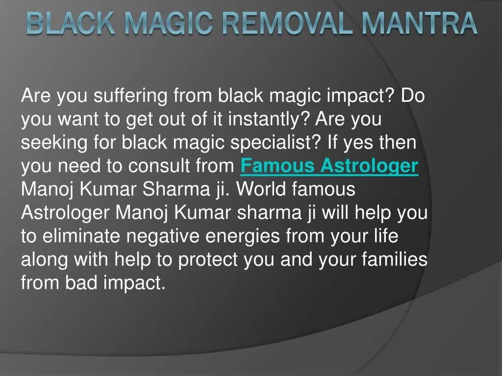 black magic removal mantra