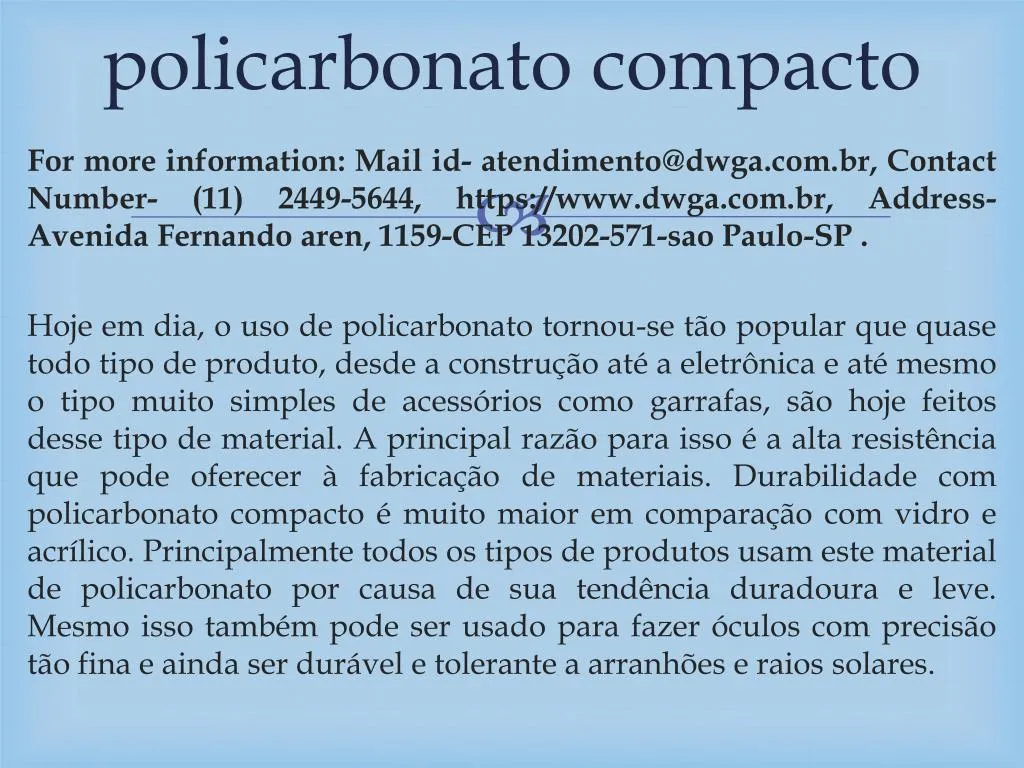 policarbonato compacto