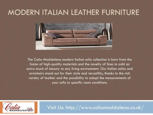 Modern Italian Leather Furniture