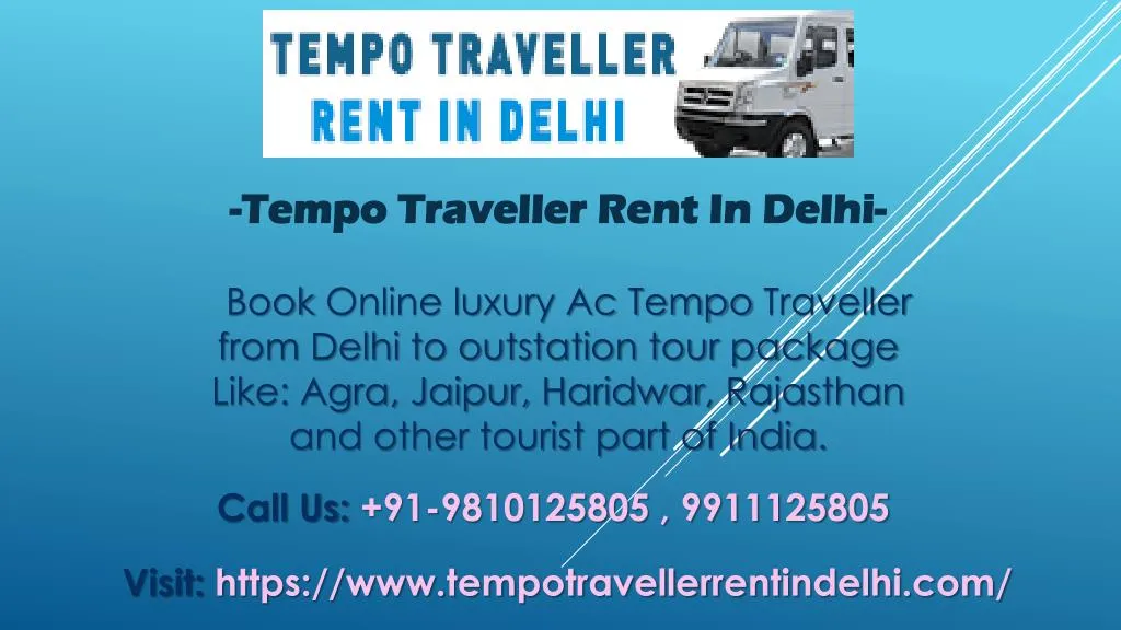 tempo traveller rent in delhi book online luxury