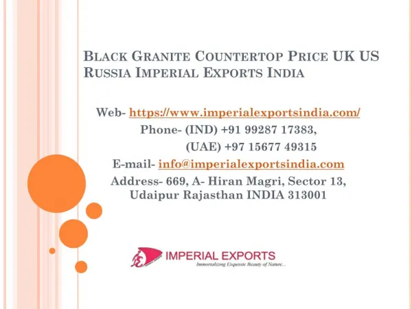 Black Granite Countertop Price UK US Russia Imperial Exports India