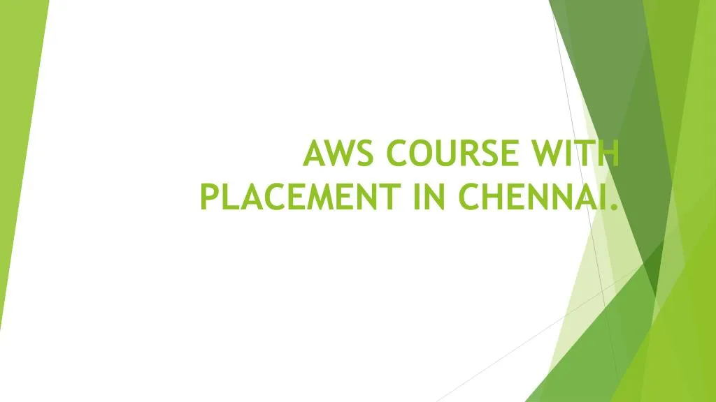 aws course with placement in chennai