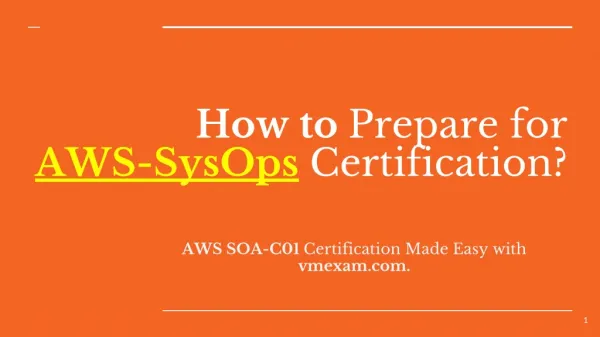 How to Prepare for SOA-C01 exam on AWS SysOps Administrator Associate