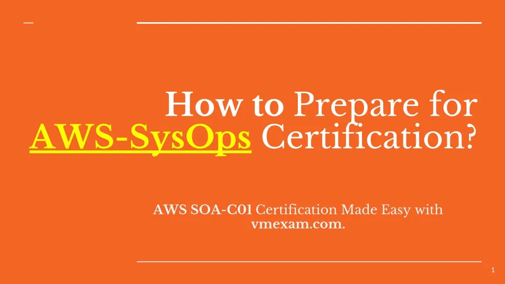 how to prepare for aws sysops certification