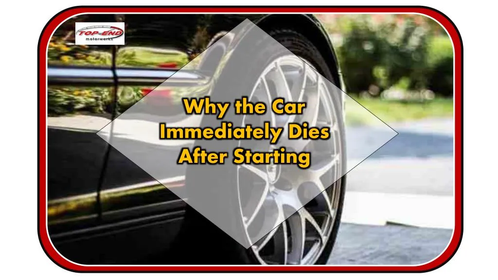 why the car immediately dies after starting