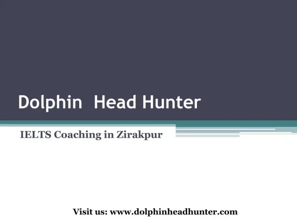 IELTS Coaching in Zirakpur - Dolphin Head Hunter