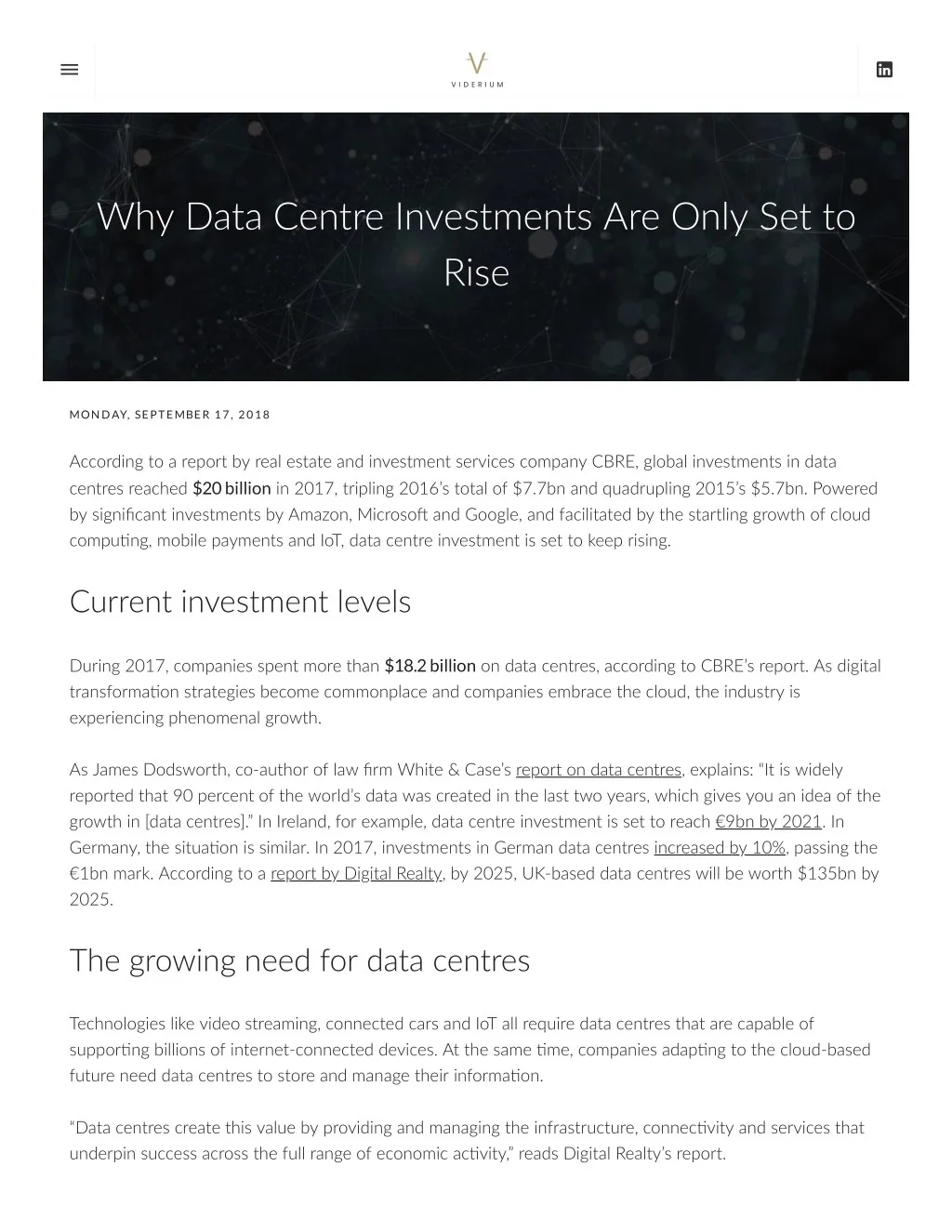 why data centre investments are only set to rise