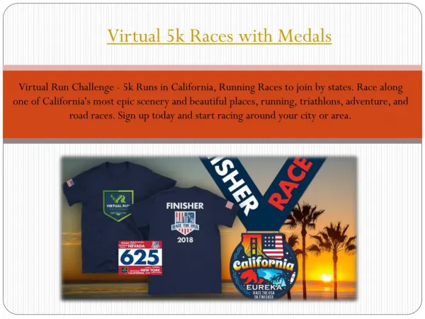 Virtual 5k Races with Medals