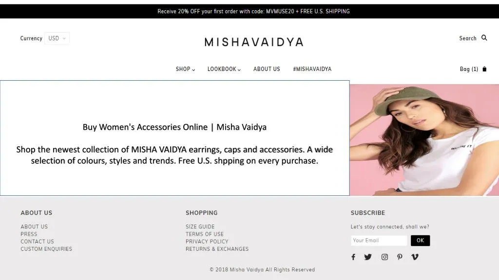buy women s accessories online misha vaidya shop