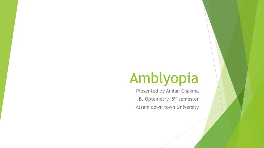 amblyopia