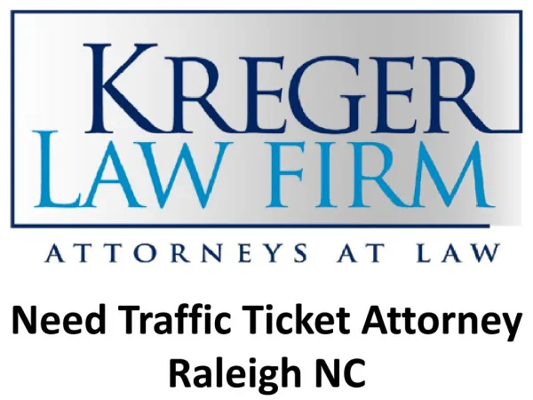 Need Traffic Ticket Attorney Raleigh NC